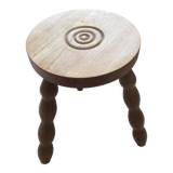 Wooden tripod stool