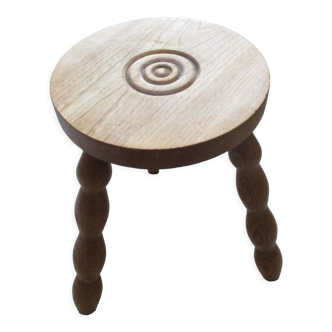 Tabouret trépied en bois