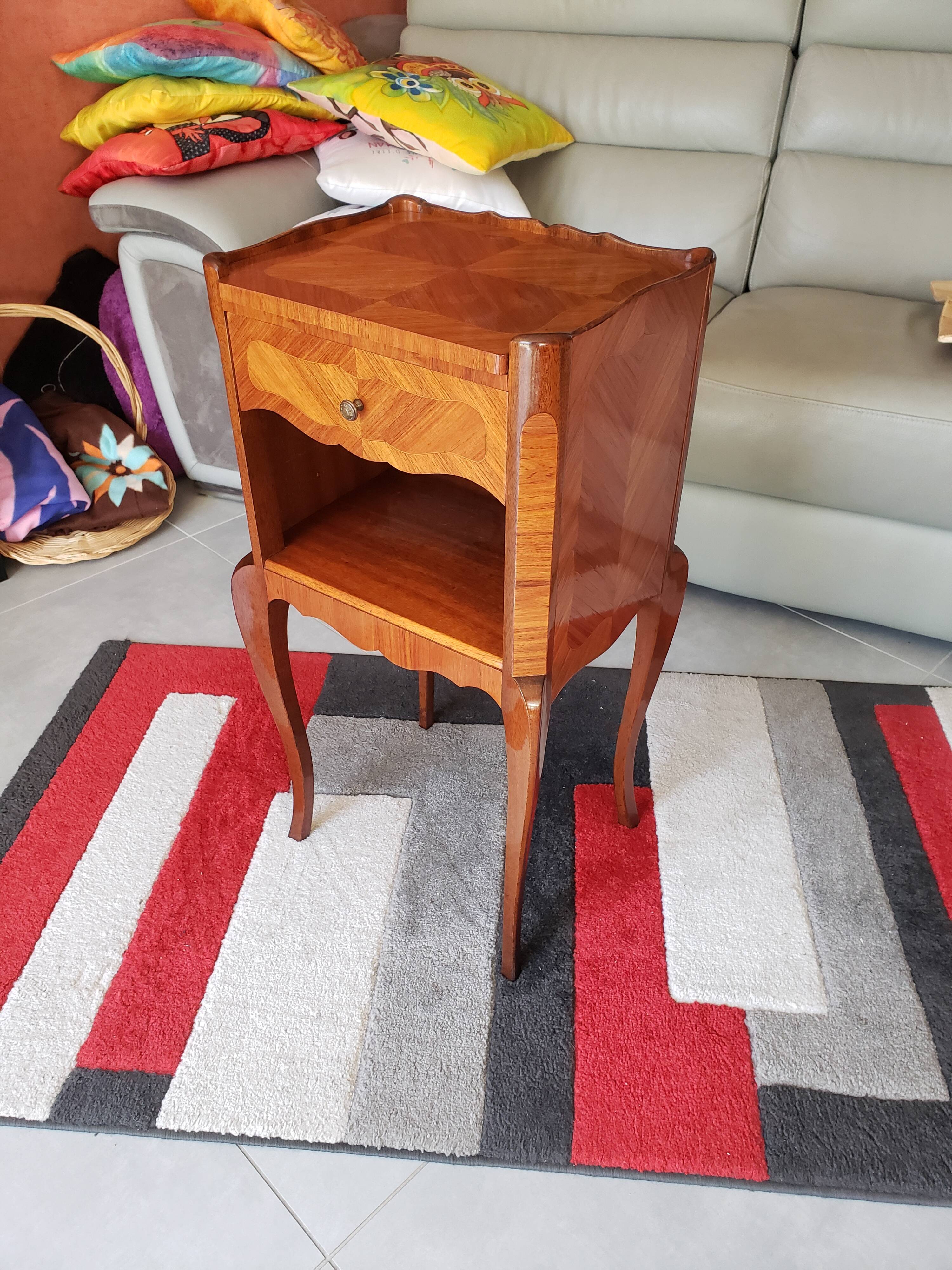 Louis XV style bedside table in rosewood