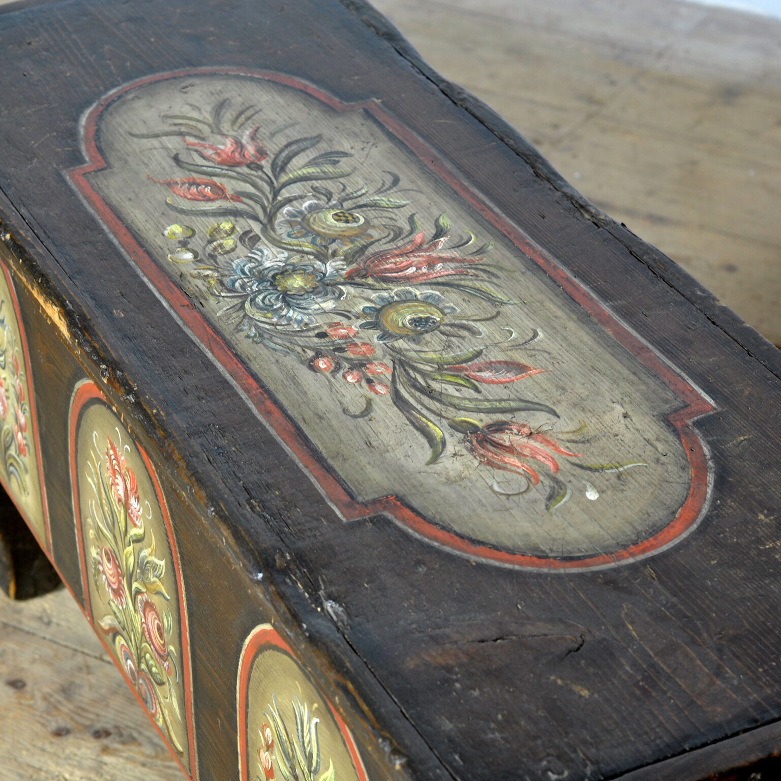 Folk art wedding chest, circa 1850