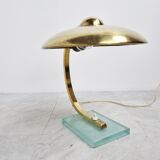1930s art deco bauhaus brass desk lamp