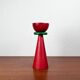 Vintage postmodern wooden candlestick, 1970s