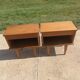 Set of 2 bedside tables Scandinavian style 1960 50 light wood
