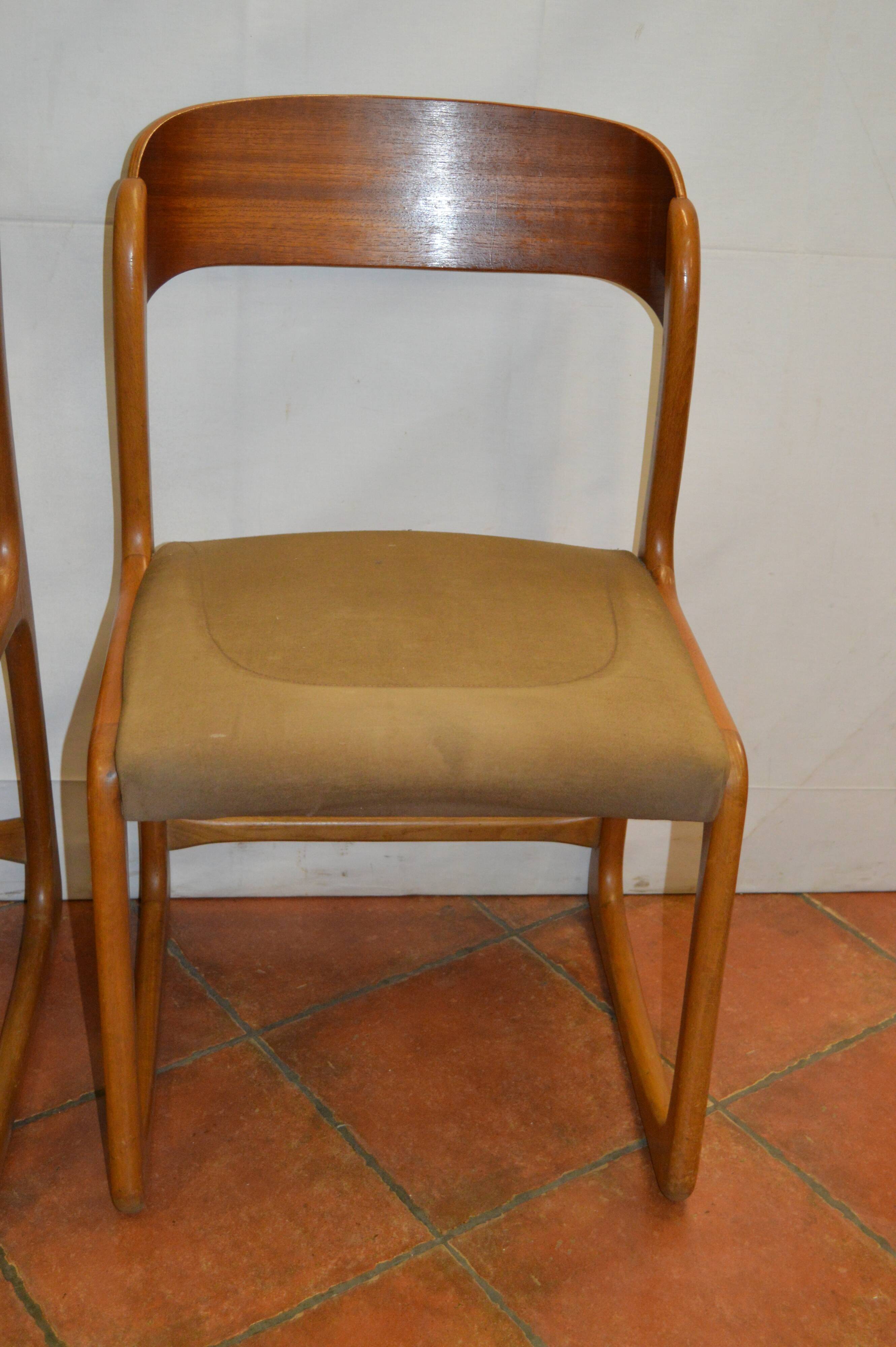 5 Baumann sled chairs