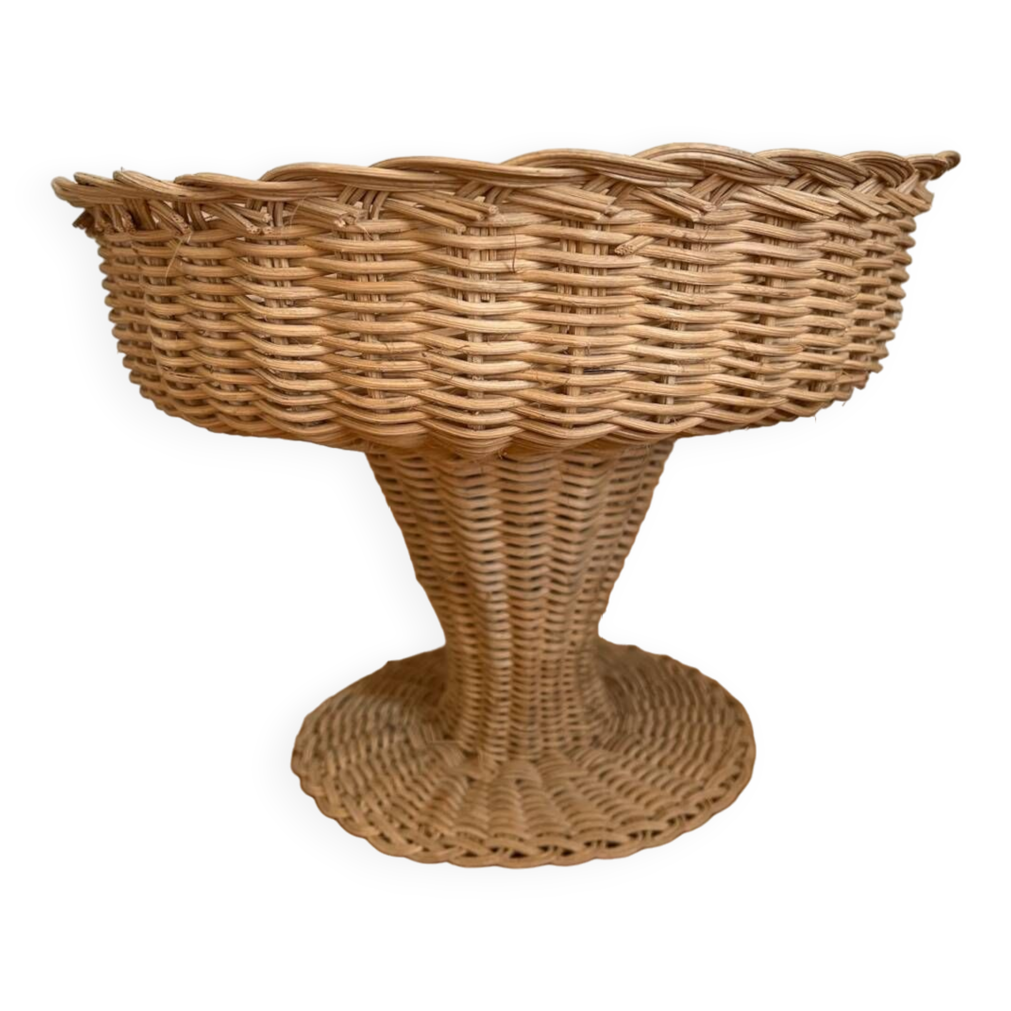 Vintage wicker fruit bowl