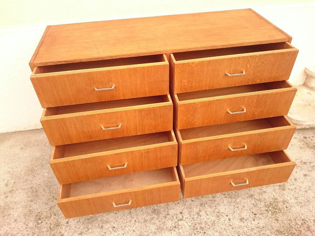 Large vintage light oak dresser