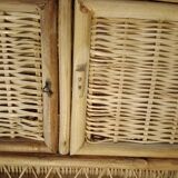 Rattan wall shelf