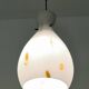 Encased and Blown Glass Pendant with Orange Murrine, Italy