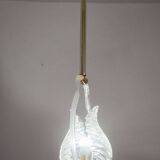 Lovely transparent Art Deco Barovier e Toso pendant light Murano glass, 1930s