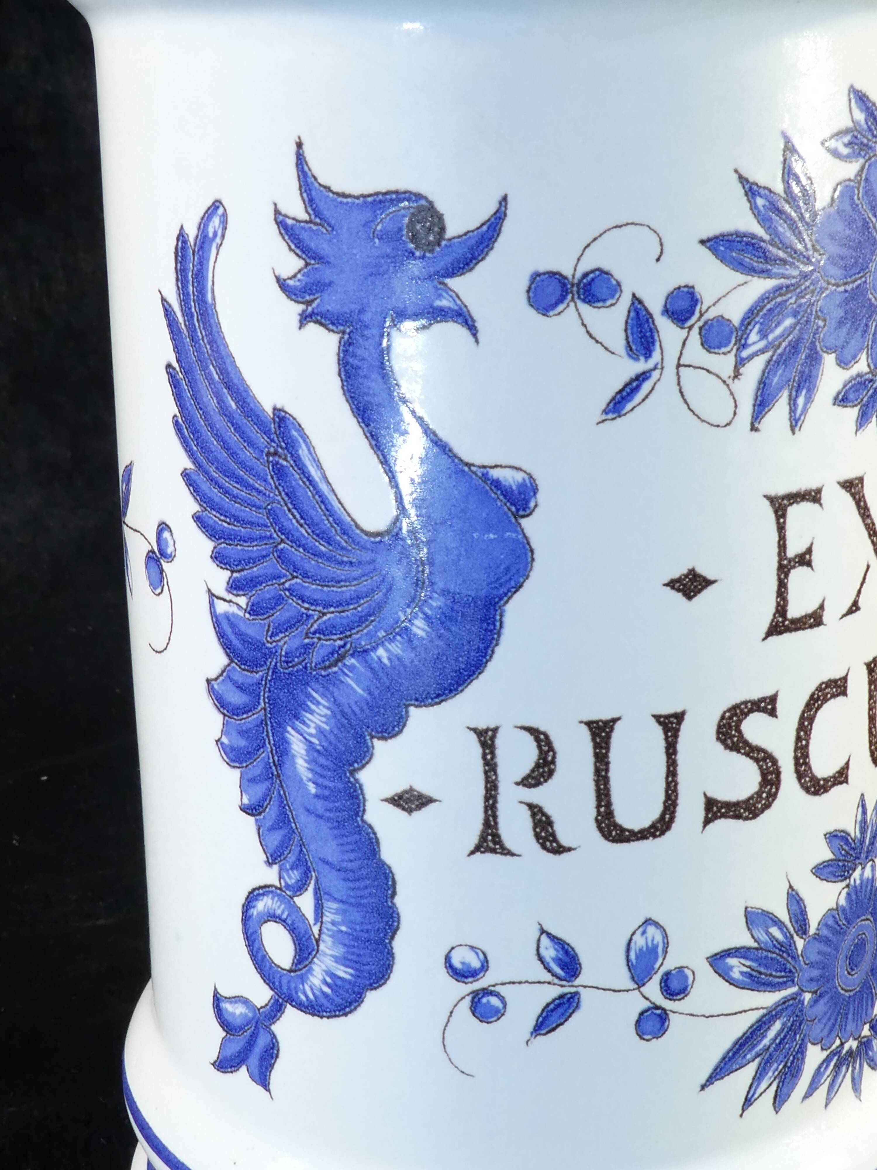 Pot a pharmacy - ext- ruscus. ac in faience of st clement