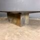 Brutalist Slate coffee table 1970s vintage