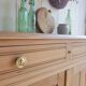 Renovated 2-door old wooden sideboard
