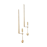 A pair of Pierre Forsell candle holders for Skultuna Sweden