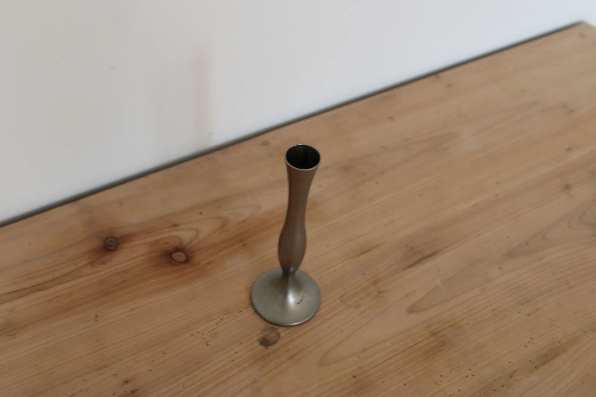 Vintage Damart silver-plated soliflore – 1970s design candle holder vase