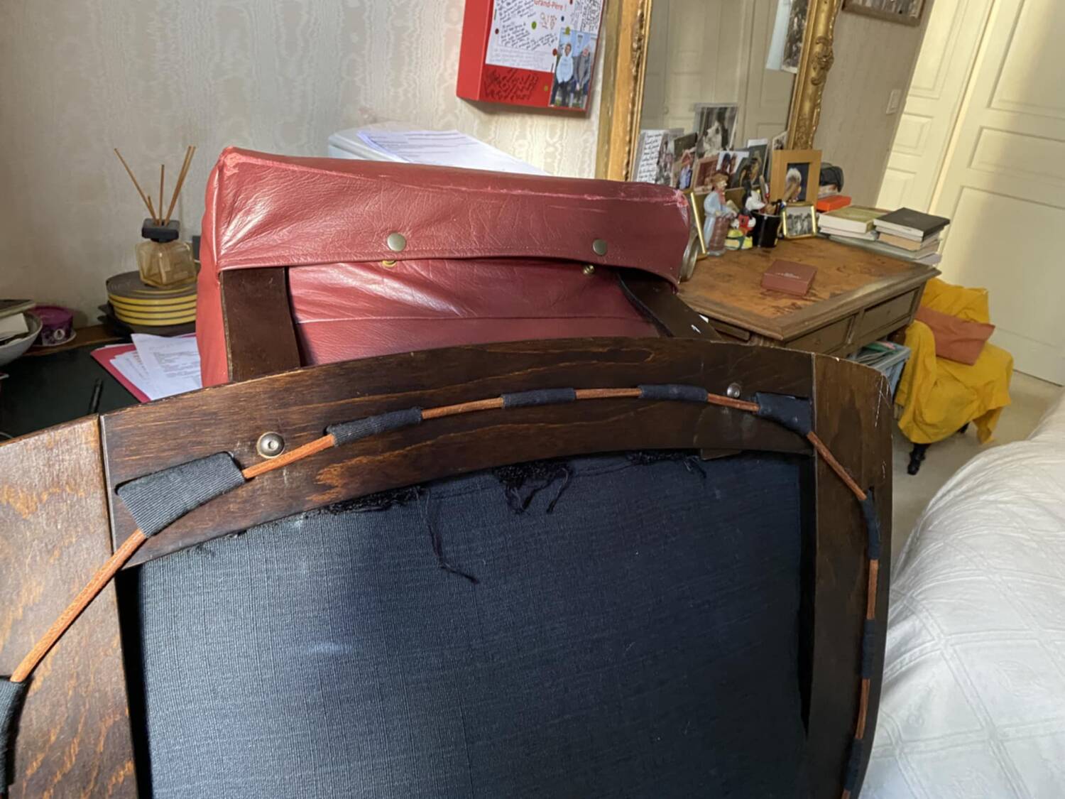 Kroken red leather armchair