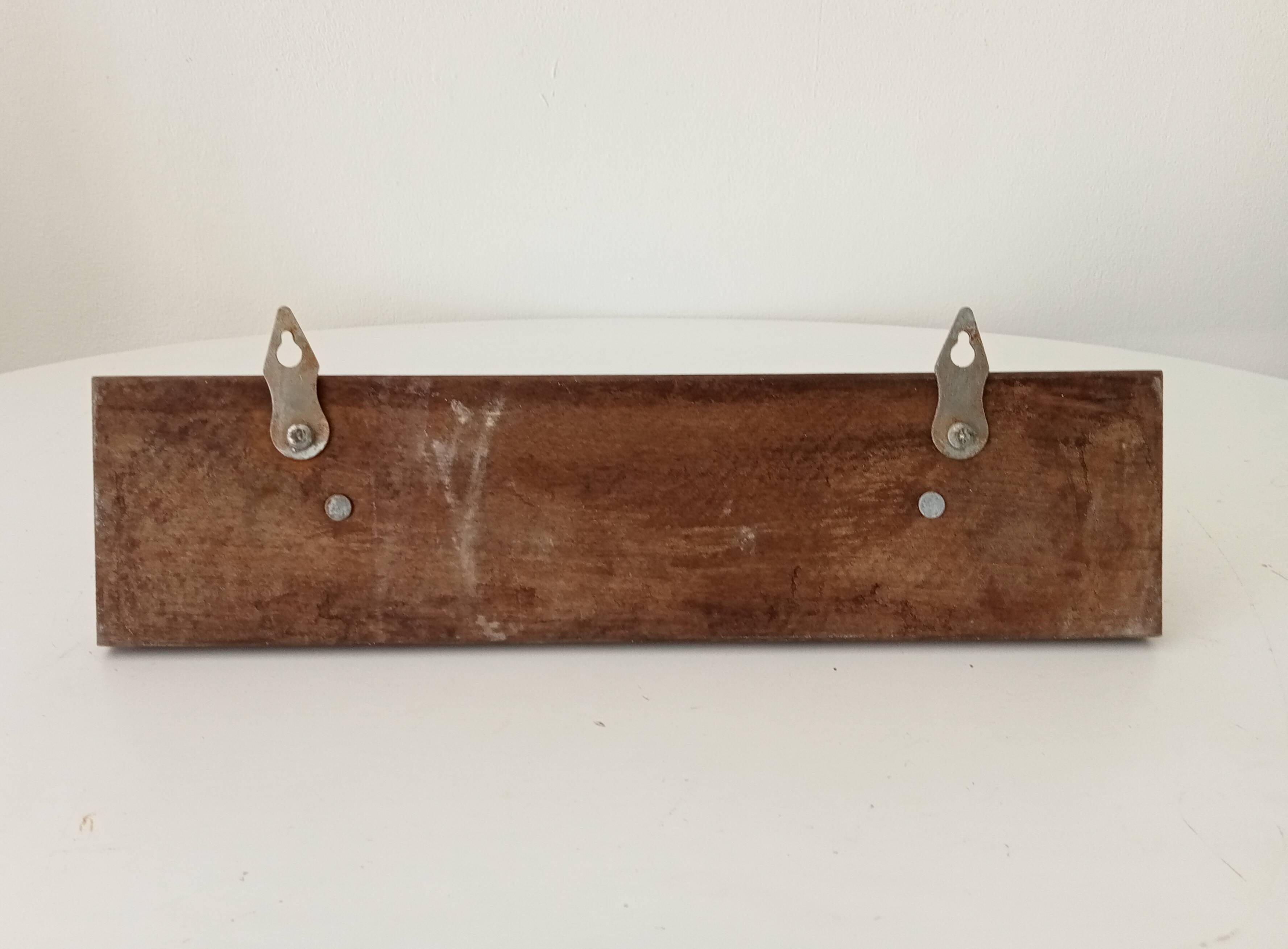 Vintage wooden wall coat rack