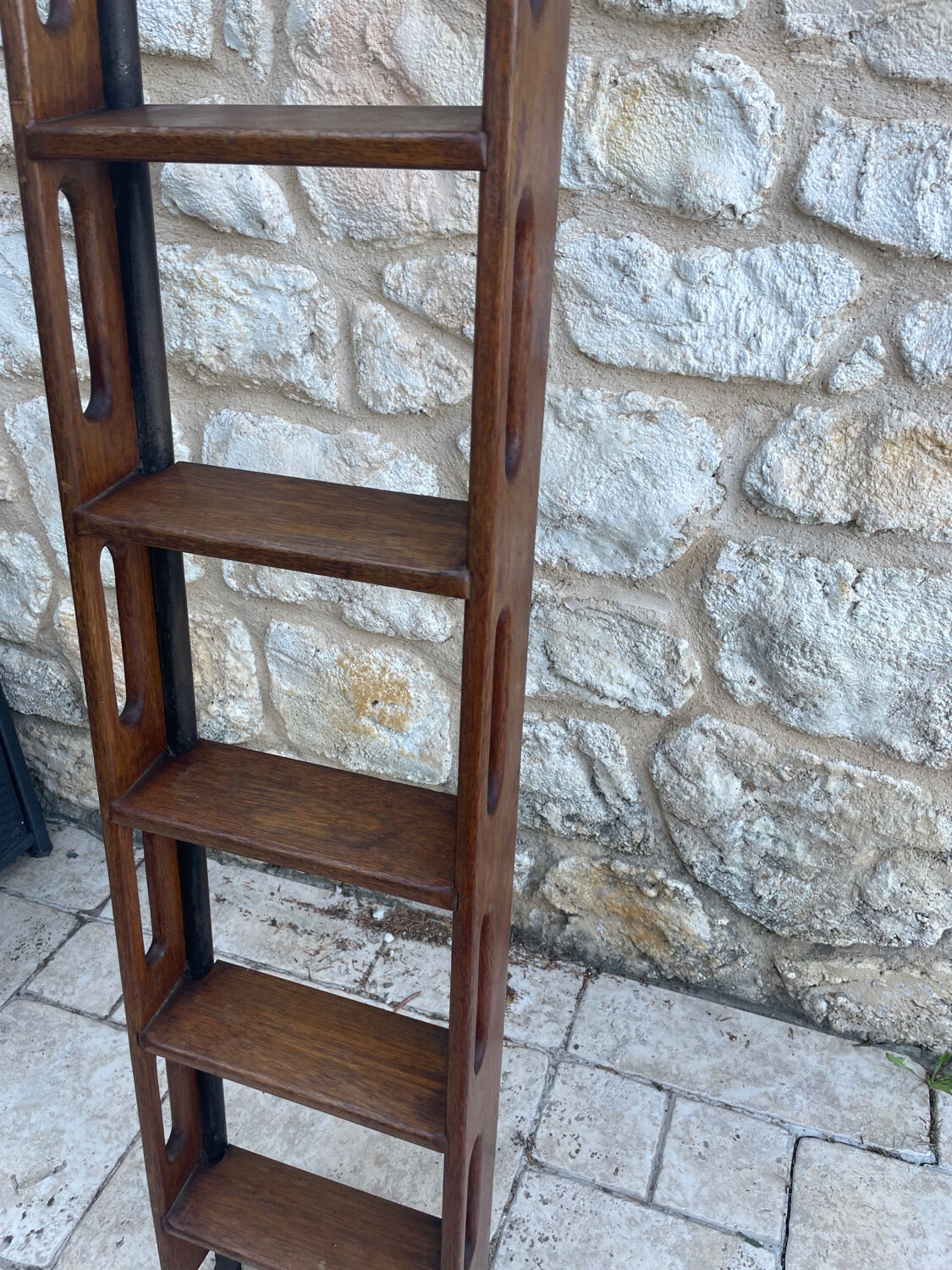 Wooden and iron boat ladder