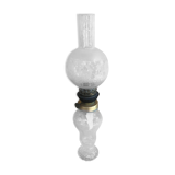 Old kerosene lamp, transparent glass body
