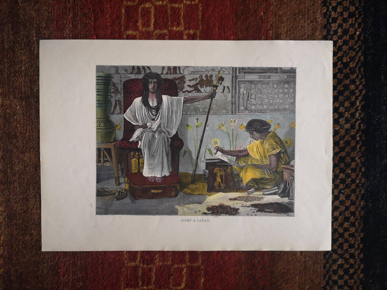 Old engraving scene of pharaohs - Late 19th century