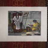 Old engraving scene of pharaohs - Late 19th century