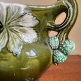 Old Art Nouveau majolica planter