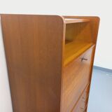 Vintage oak secretary storage furniture from the 1950s and 60s.