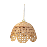 Openwork rattan suspension