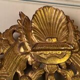 Miroir régence en bois sculpté doré début XVIIIème siècle