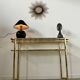 Ancienne console en laiton doré design italien Milo Baughman pour Morex Année 70 vintage
