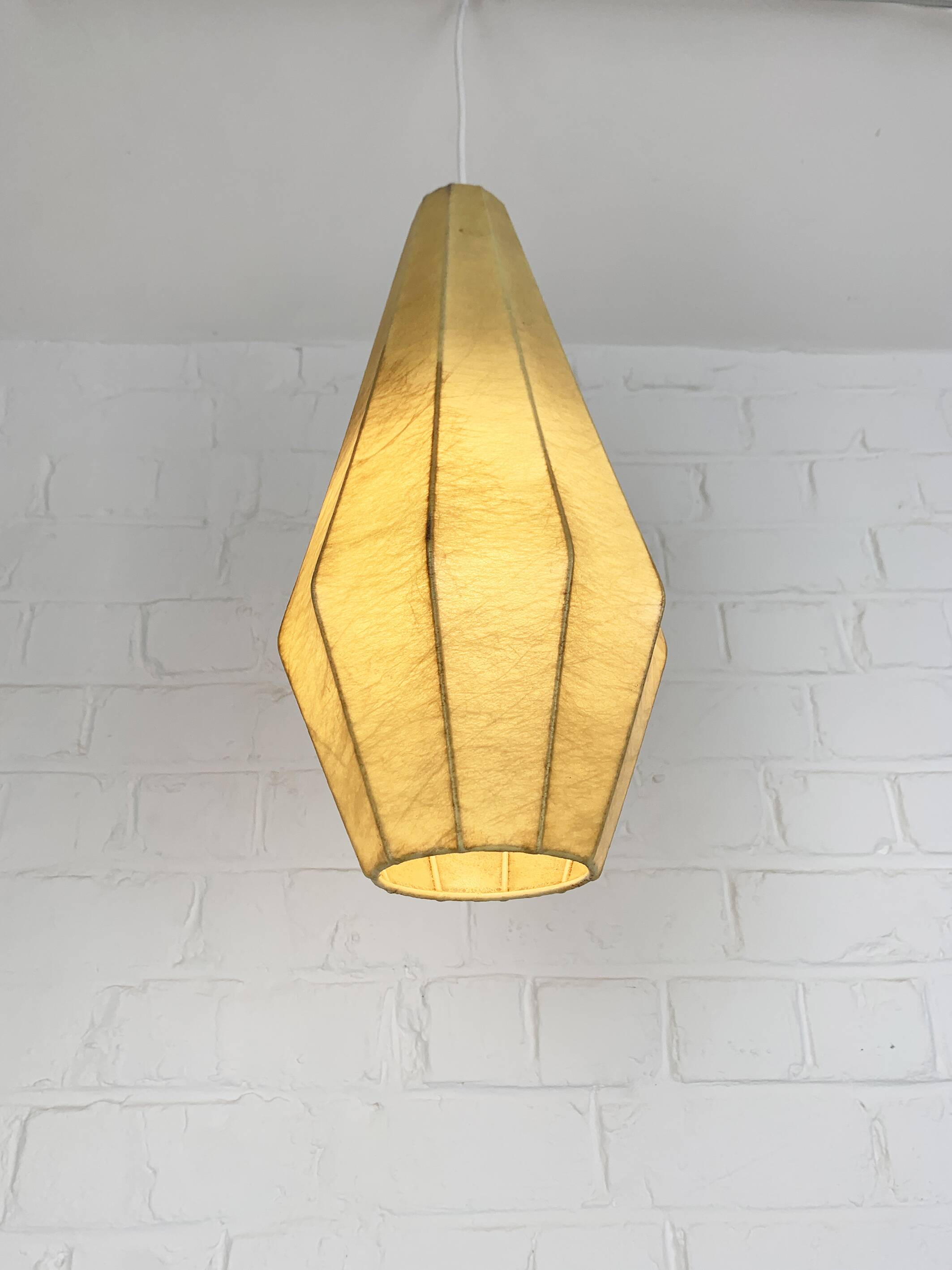 Oblong Cocoon pendant light, Friedel Wauer for Goldkant Leuchten, 1960s
