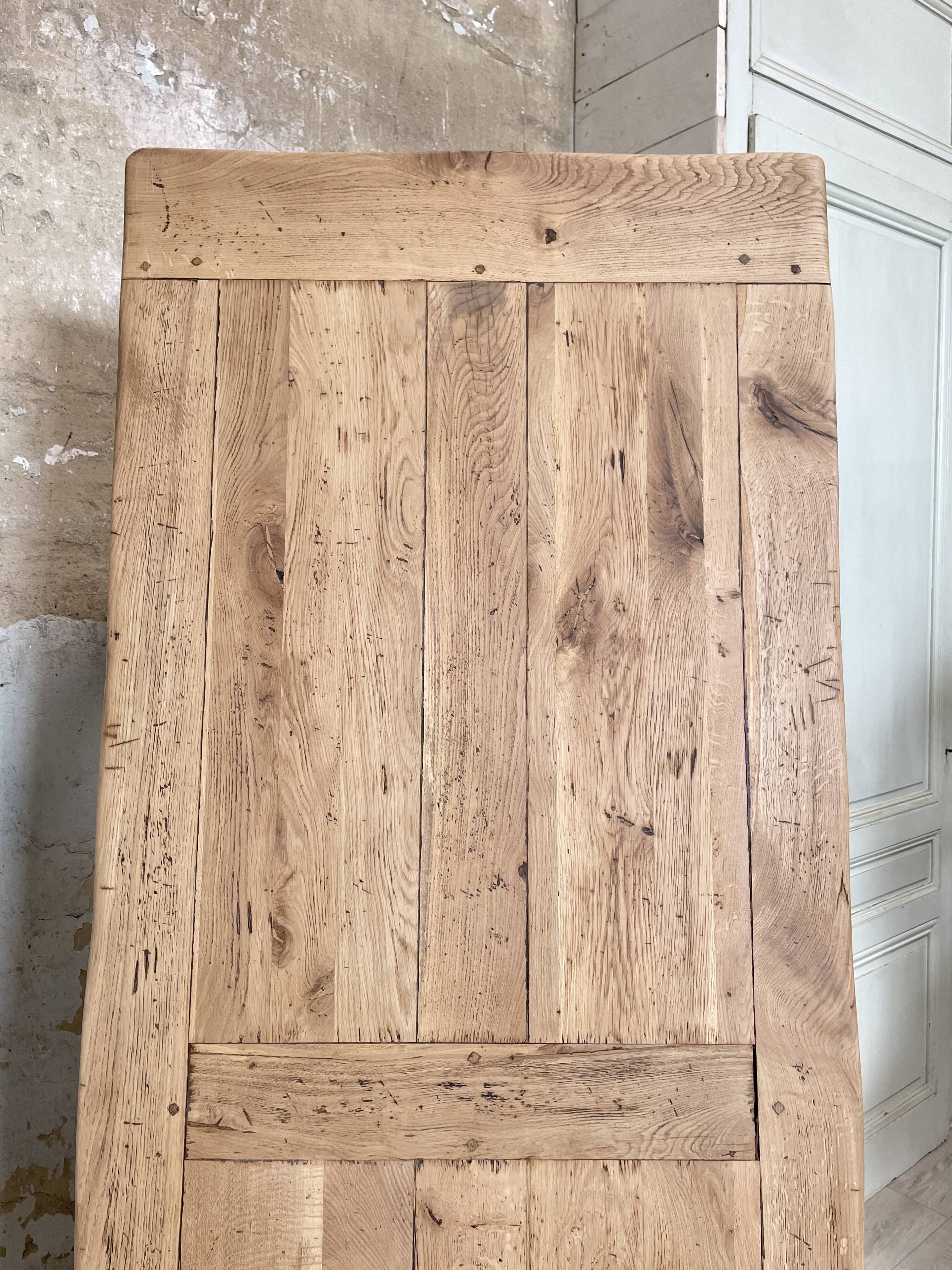 Solid oak farm table