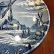 8 blue & white dinner plates (Royal Tudor Gien Lunéville Ceraminter)