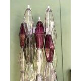 Set of Two Contemporary Wall Sconces With Multicolored "Poliedri" Murano Gl