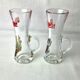 Pair of vintage illustrated spirits glasses Wildwasser