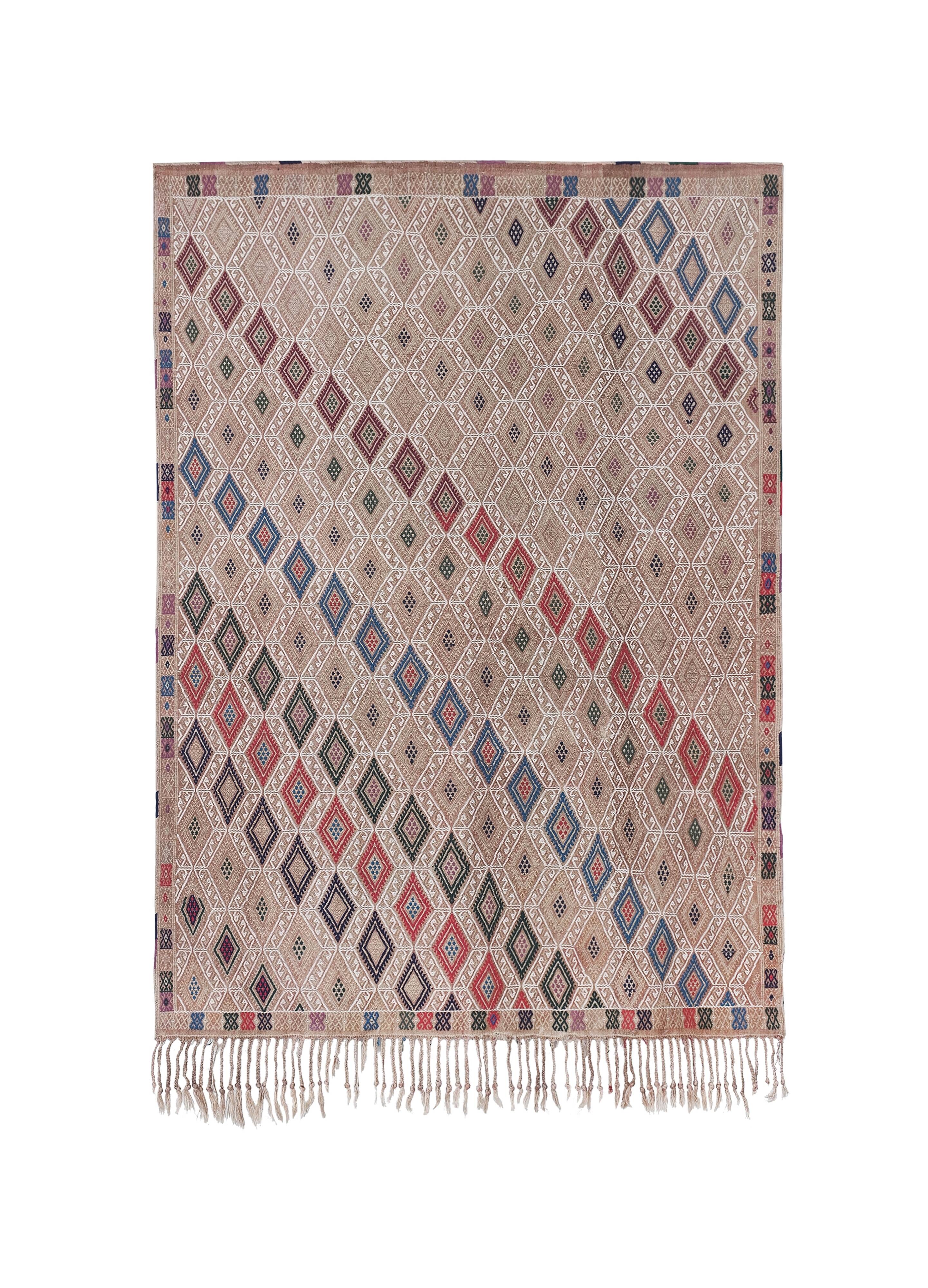 Vintage Turkish Oushak Handwoven Rug 152x212 cm