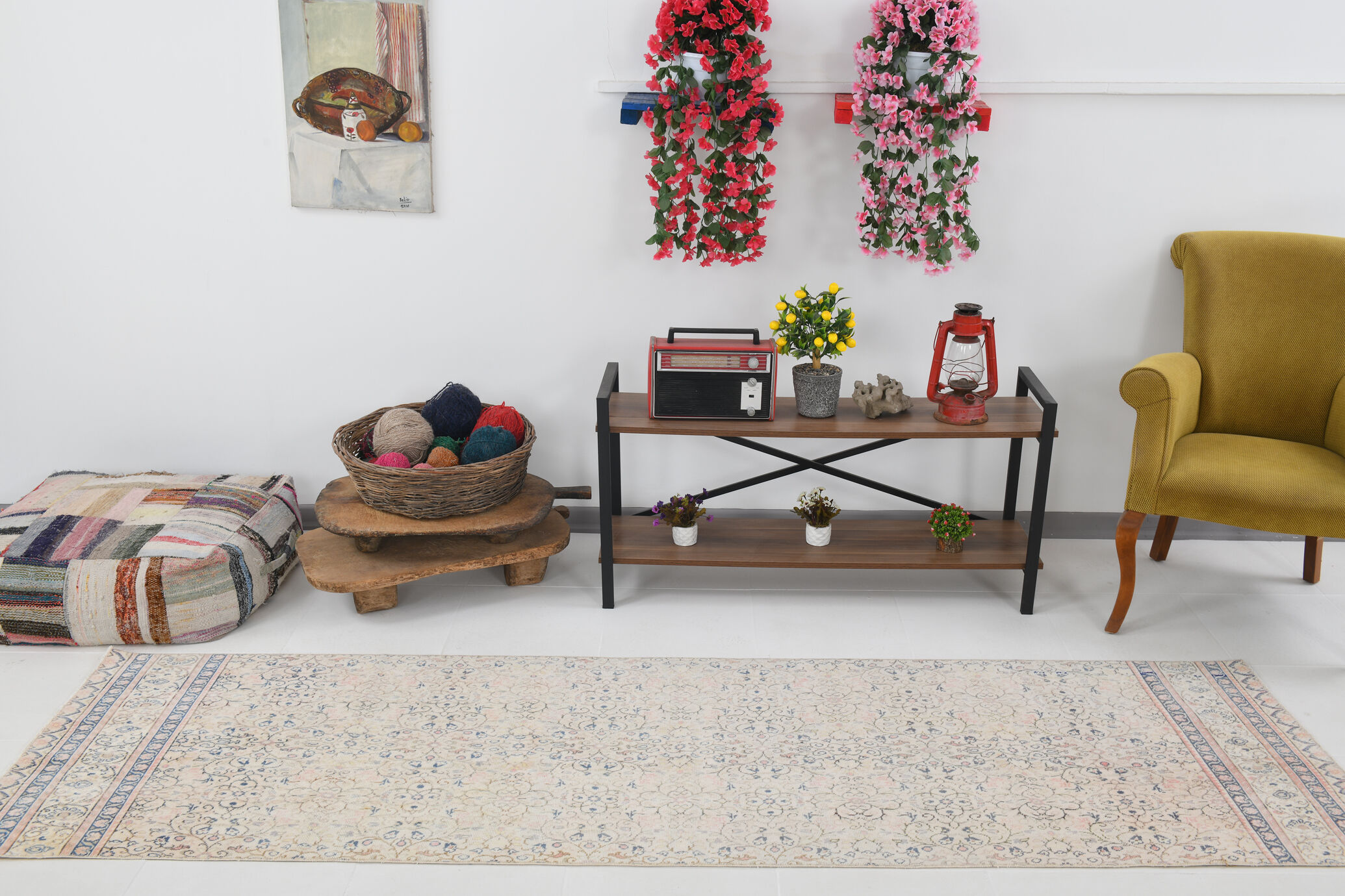 3x9 blue persian runner rug, 80x286cm