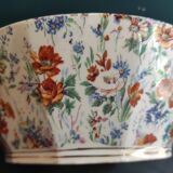 Vintage French large serving bowl from Le Tallec, Limoges, with colourful floral decoration