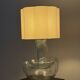 Large vintage table lamp with sculptural glass base