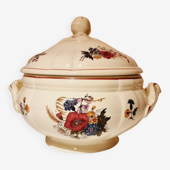 Fracesa tureen in Ceramic from Sarraguemines Agreste Unalterable color model.