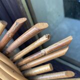 Vintage rattan sun mirror