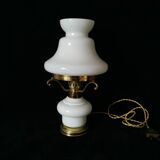 white opaline bedside lamp