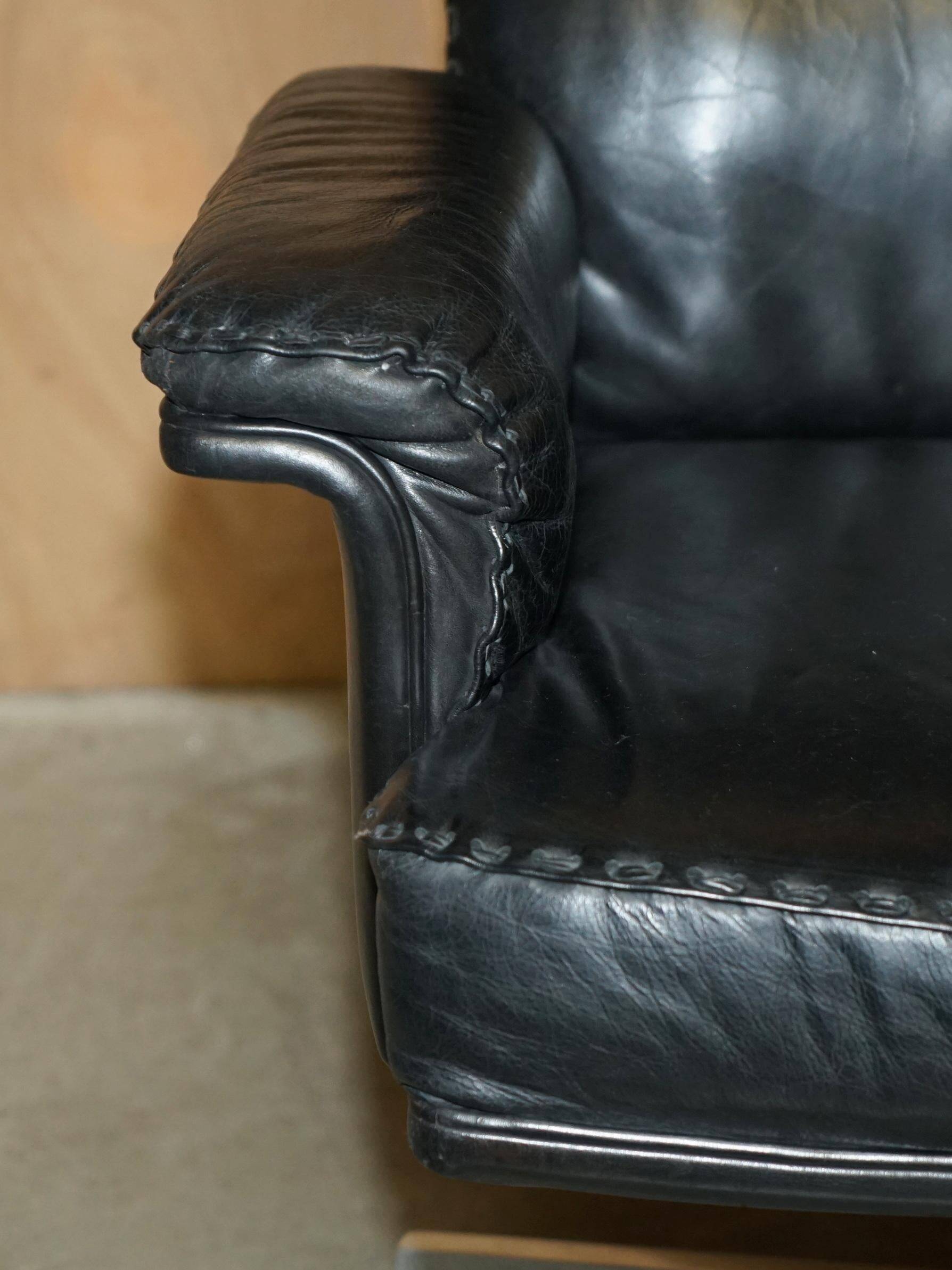 Vintage executive swivel office chair De Sede DS35 - mid-century leather