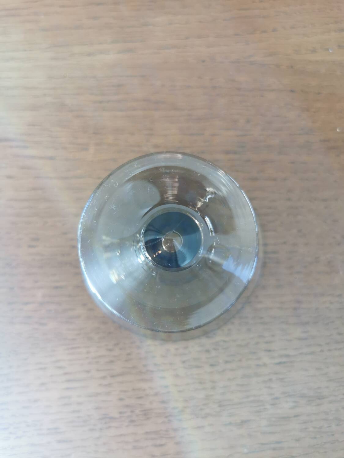 Set of 7 smoked glass art deco cups