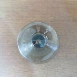 Set of 7 smoked glass art deco cups