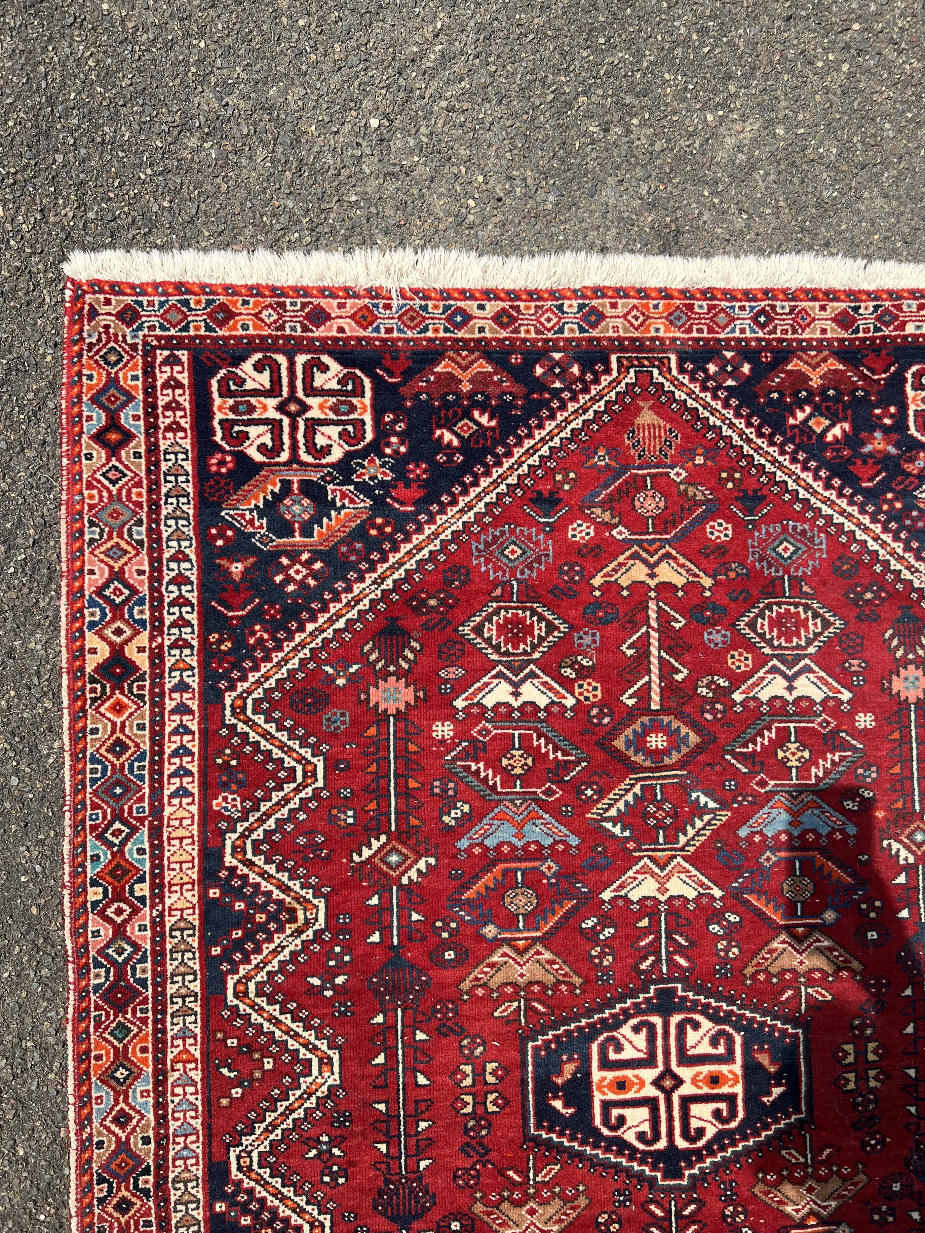 Red Persian wool carpet 158 x 110