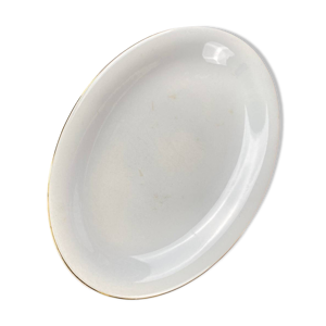 Grand plat blanc en porcelaine - salins