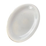 Large white opaque porcelain dish from Salins