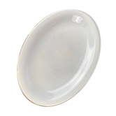 Grand plat blanc en porcelaine opaque des Salins