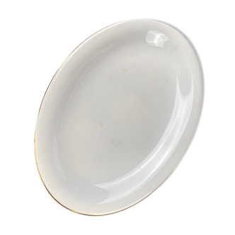 Grand plat blanc en porcelaine opaque des Salins