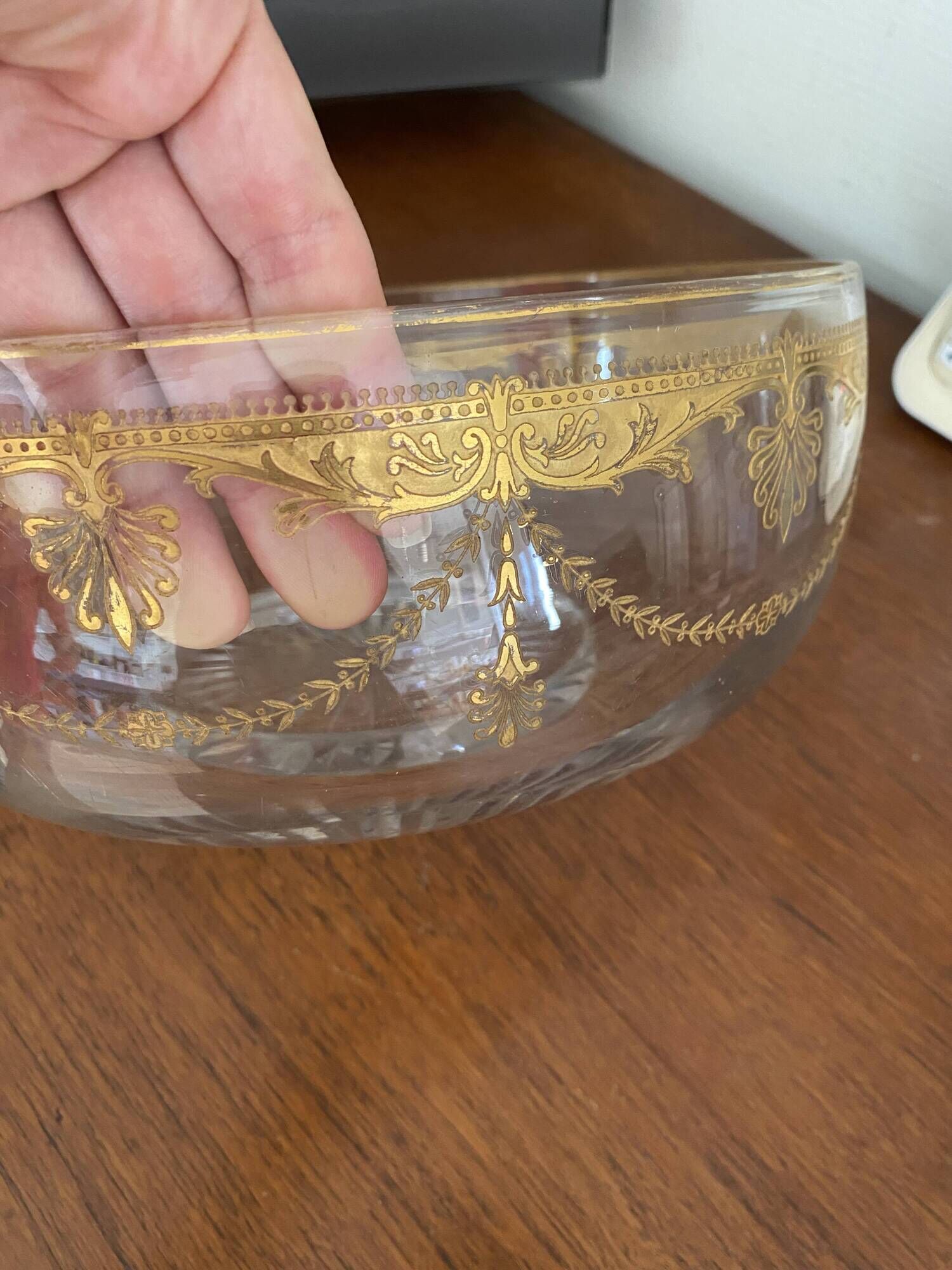 Crystal salad bowl